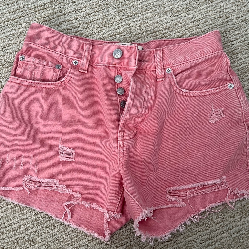 free people jean shorts